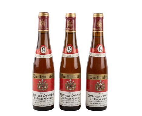 SCHLOSS AFFALTRACH, AFFALTRACHER DIEBLESBERG 3 Flaschen Trollinger Eiswein 1983, Region: Obersulm, Baden-Württemberg, Deutsch