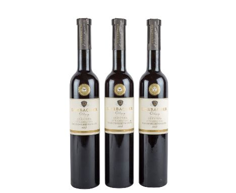 DURBACHER ÖLBERG 3 Flaschen "Clevner Trockenbeerenauslese" 2008 Region: Baden, Deutschland, Rebsorte: Traminer, 500 ml, 8,5 %