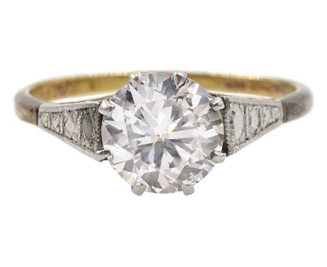 18ct gold single stone round brilliant cut diamond ring, diamond approx 1.05 caratCondition Report:Approx 2.3gm, size N, very