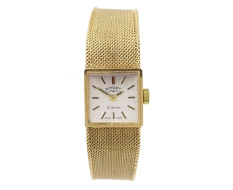 Rotary ladies 9ct gold 21 jewels manual wind wristwatch, London 1973Condition Report:Approx 21.35gm (excluding movement), bra