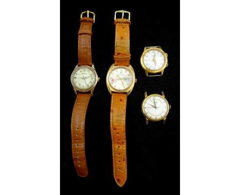 Favre-Leuba Duomatic gentleman's automatic wristwatch, the seconds hand modelled as an aeroplane, Roamer Rotopower automatic,