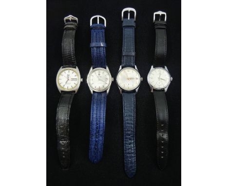 Rado World Travel De Luxe gentleman's automatic wristwatch, Roamer Searock automatic wristwatch, Volvo and Bucherer manual wi
