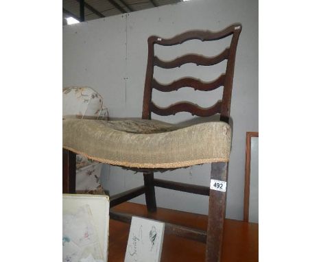 A Georgian ladder back chair.