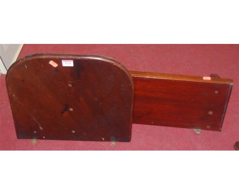 A 19th century mahogany wall bracket, together with one other mahogany and satinwood strung example (2)