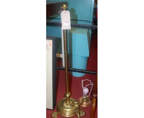 A late Victorian brass standard lamp (converted from an oil lamp)