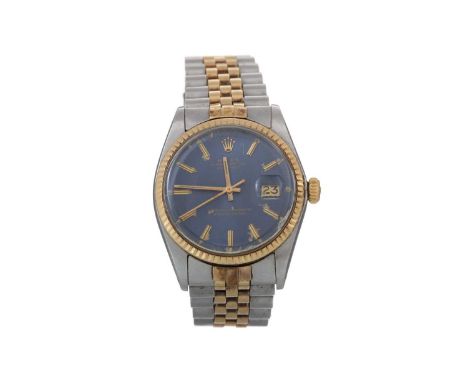 ROLEX OYSTER PERPETUAL STAINLESS STEEL AUTOMATIC WRIST WATCH  the round dial with baton hour markers, outer seconds track in 