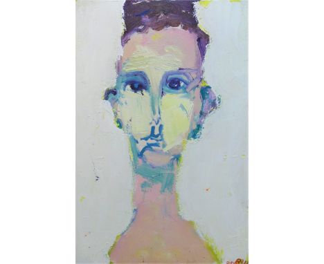 Bruce Williams (21st Century British)+Three oil on canvas portraits entitled 'Portrait of my daughter', 75cm x 50cm, signed a