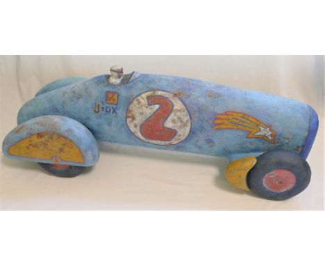 Tony Bennett (20th and 21st Century British)A large cast ceramic car entitled 'Comet', the pastel glazes with matt finish, to