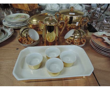 A selection of Royal Worcester Gold Lustre table ware