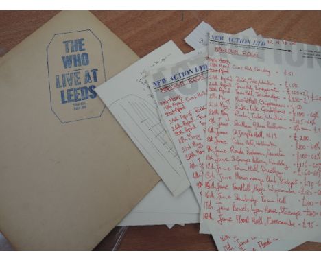 The Who Live At Leeds 3.Blue stamp cover only - 24 assorted inserts and Maximum R& B Poster