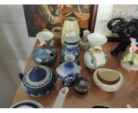 A selection of ceramics including Carlton ware, Royal Worcester and Wedgwood etc