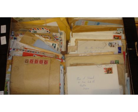 A quantity of GB, GB Commonwealth & foreign stamp covers. A box of invoices including local interest, all mid 20th century