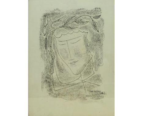 Cecil Collins (British 1908-1989): The Head, limited edition lithograph signed dated 1944 and numbered 4/30 in pencil 37cm x 