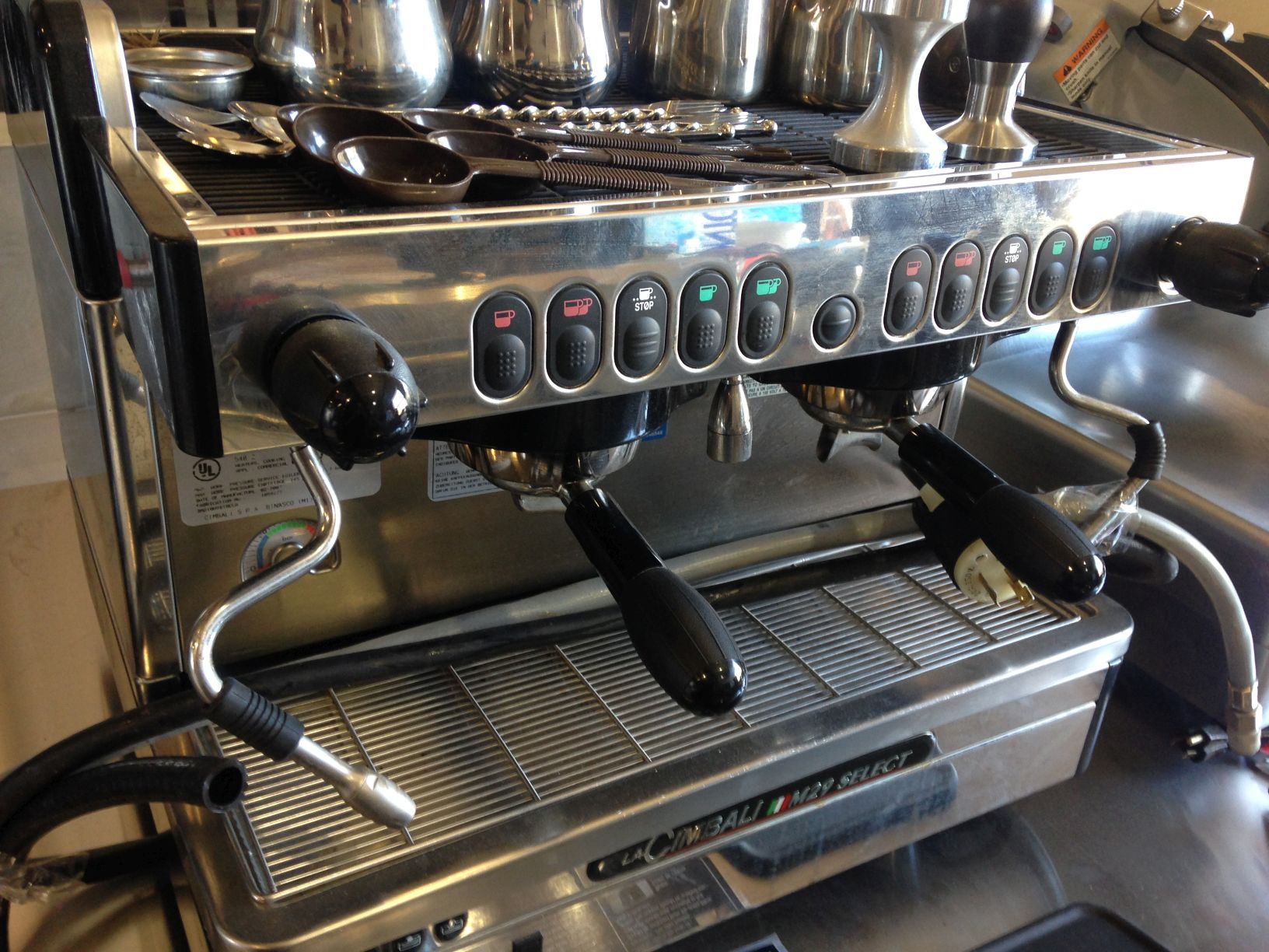 La Cimbali M29 Select Espresso Machine with accessories