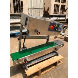 Used- Continuous Band Sealer with variable speed and temperature. Overall Approximate Dimensions: 22