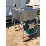 Used- Approximately 150 gallon liquefier tank. Driven by 25hp motor. Overall Approximate Dimensions: