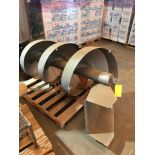 Used- Steel Down Spiral. Overall Approximate Dimensions: 3' x 3' x 12'.