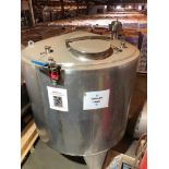 Used- Approximately 500 gallon ss holding tank. Overall Approximate Dimensions: 5' Dia x 7' Tall.