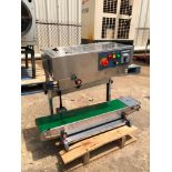 Used- Continuous Band Sealer with variable speed and temperature. Overall Approximate Dimensions: 22