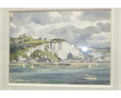 Norman Janes, 'Looking towards Dover', a signed watercolour, 40 x 52cm, R Morris, 'A coastal scene', a signed watercolour, 50