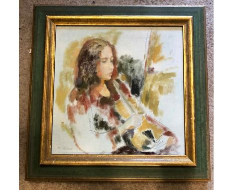 Neil Helyard of Beverley unfinished portrait, canvas stretched on panel 19 x 29 cms