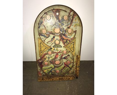 A 1930’s vintage LINDSTROM’S “NESTING BIRDS” GAME, bagatelle, 