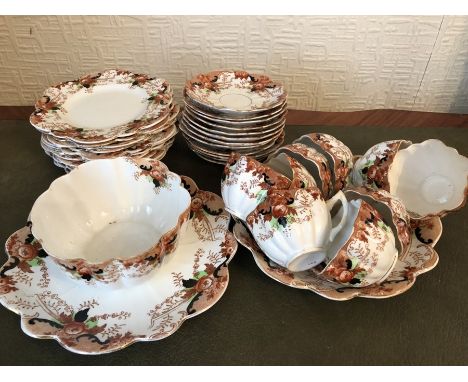 19thC part tea service.