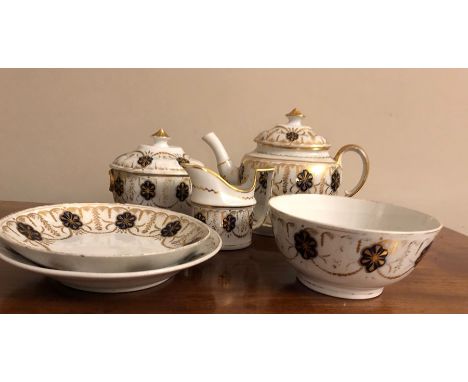 Regency porcelain part tea service unmarked