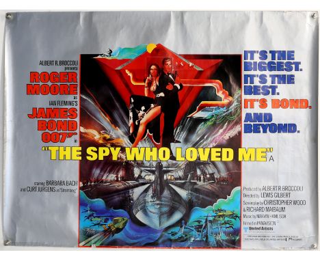 James Bond The Spy Who Loved Me (1977) British Quad film poster, artwork by Bob Peak, folded, 30 x 40 inches..