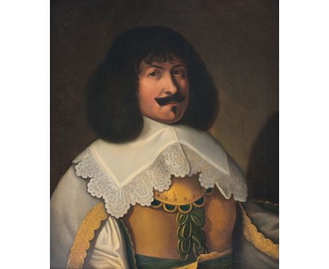 Illegibly signed: Portrait of a nobleman, oil on canvas, dated 1863Work: 59 x 51,5 cmFrame: 75 x 67 cm The signature is unfor