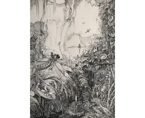 Philippe Mohlitz (1941-2019): 'Le départ des invités', etching, ed. II/V, [1972]Work: 22,5 x 16,5 cmPaper: ca. 29 x 23 cmFram