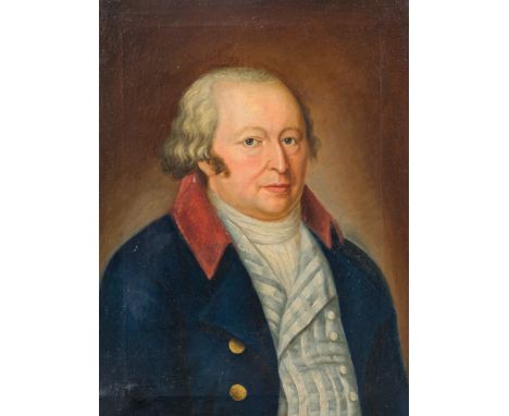 European school: Portrait of a gentleman, oil on canvas, 19th C.Work: 65 x 49 cm Frame: 76 x 61 cm