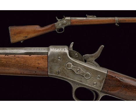 A Remington Rolling Block rifle dating: third quarter of the 19th Century provenance: Papal States Round, rifled, 13 mm cal. 