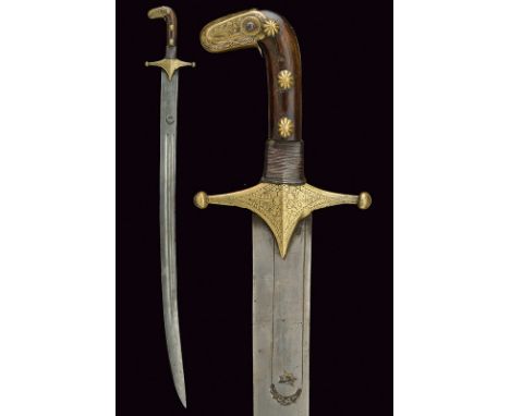 A kilic dating: late 19th Century provenance: Balkans Wide, slightly curved, single -and false-edged blade with triple fuller