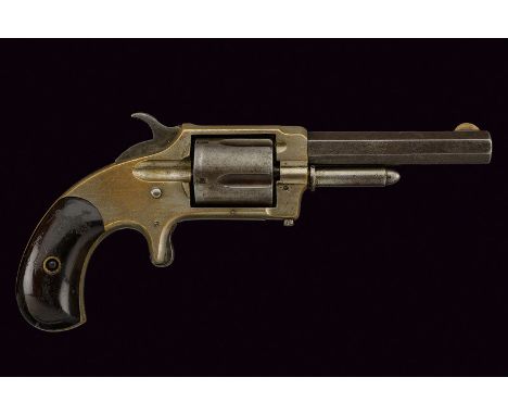 A Whitney Rimfire rim-fire revolver dating: third quarter of the 19th Century provenance: USA Octagonal, rifled barrel with r