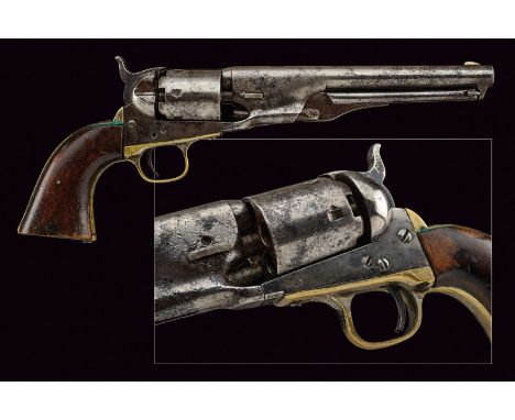 Colt Model 1861 Navy Revolver dating: third quarter of the 19th Century provenance: USA Round, rifled, cal. 36 barrel, provid