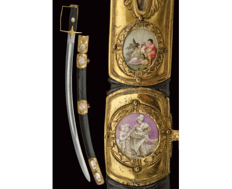 A very scarce Hussar's type sabre from the property of Comte Leopold Andrassy dating: early 19th Century provenance: Hungary 