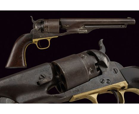 Colt Model 1860 Army Revolver dating: third quarter of the 19th Century provenance: USA Round, rifled, 20" barrel, with white