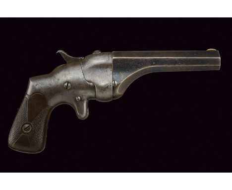 A Connecticut Arms & Manf. Co. Single Shot Deringer dating: third quarter of the 19th Century provenance: USA Faceted, rifled