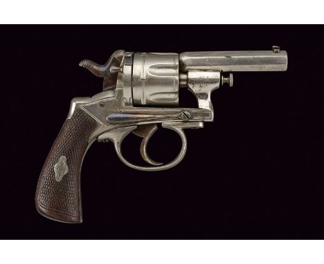 A small Gasser centerfire revolver dating: 1875-1890 provenance: Austria Octagonal, rifled, 7 mm cal. barrel with foresight; 