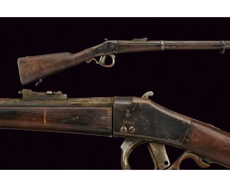 A breech-loading rifle by Comblain dating: third quarter of the 19th Century provenance: Belgium Round, rifled, 11 mm cal. ba