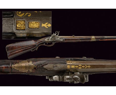 A beautiful roman style flintlock gun by Matassi dating: third quarter of the 18th Century provenance: Tuscany Smooth, two-st