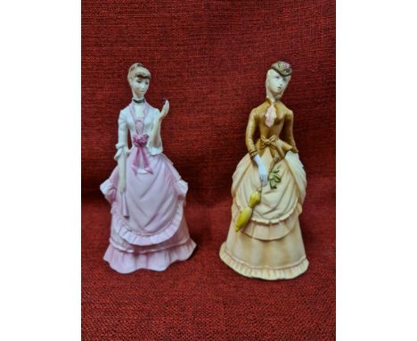 2 Royal Worcester figures, buff finish "Fragrance" and "Sunday Morning", both in undamaged condition.