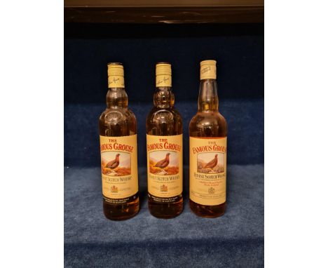 3 x Famous Grouse scotch whisky 70cl.