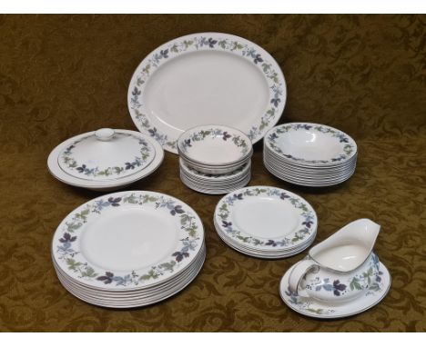 35 piece dinner service Royal Doulton Burgundy.