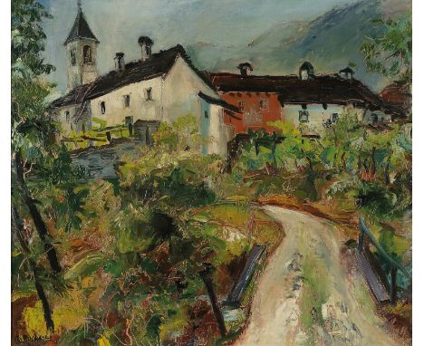 RUDOLF BUCHNER* (Wernsdorf 1894 - 1962 Wien)Weg zum Dorf, 1949Öl/Leinwand 61 x 70,5 cmsigniert R. Buchner, datiert 1949SCHÄTZ
