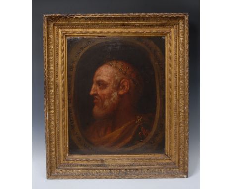 In the manner of Girolamo Dante (II Titiano)Portrait of The Grand Master of the Knights of the Order of St Georges of Macedon