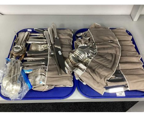 An Assortment of Silver Plated Flatware, to include P&amp;R Sheffield part cutlery set, Community teaspoons, carving set, Sta