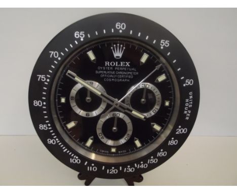 Rolex Oyster Perpetual Superlative Chronometer Officially Certified Cosmograph Daytona dealers wall clock with sweeping movem