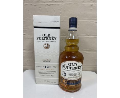A boxed bottle of Old Pulteney single malt Scotch whisky aged 12 years, 70cl